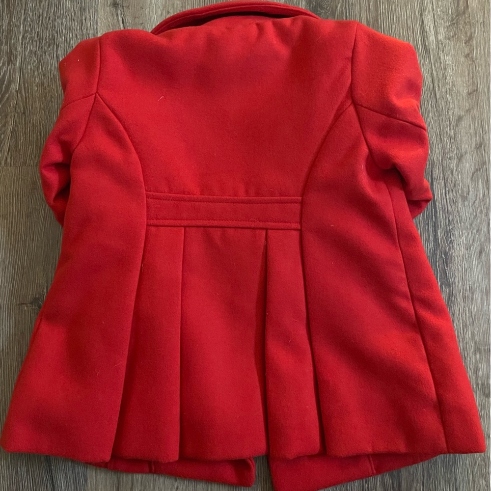 Adorable Red pleated button-down dress jacket ❤️